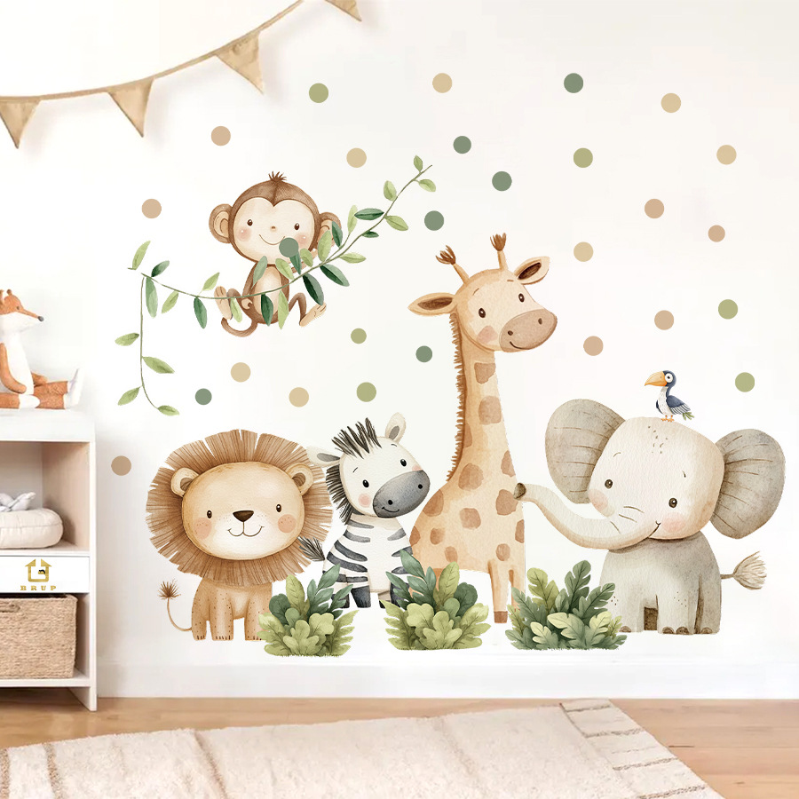 Baby Girl Nursery Quotes - Boho Orman Hayvanları duvar çıkartmaları Çocuk