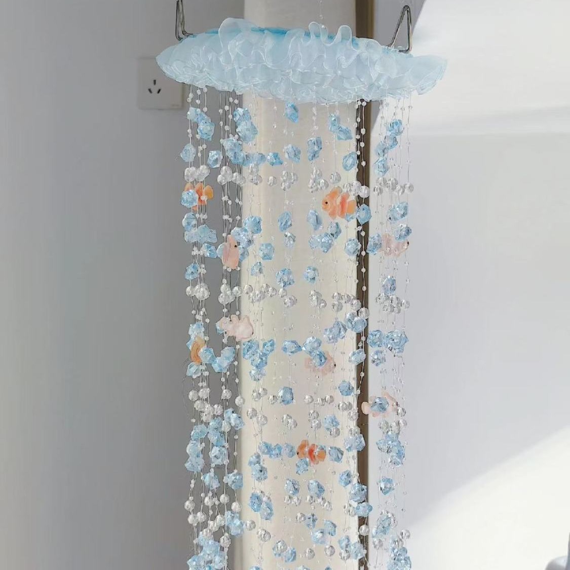 Baby Nursery Decor Girl - Air Koi Avlu Asılı Rüzgar Çanları