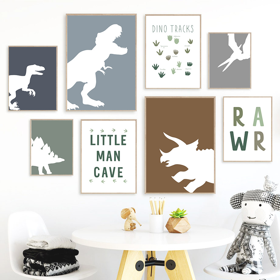 Baby Girl Nursery Quotes - Jurassic Dinozor Tyrannosaurus Rex Triceratops Tırnaklar
