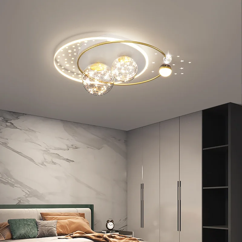 Baby Nursery Light Fixture - İskandinav yıldızlı gökyüzü çocuk tavan lambası