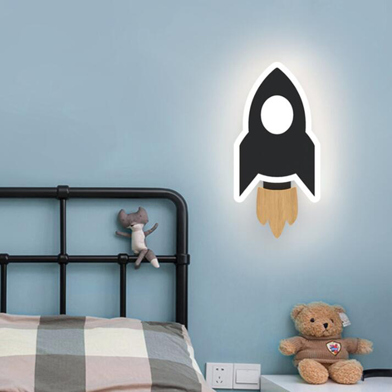 Baby Nursery Wall Lights - Karikatür LED roket duvar lambası Modern