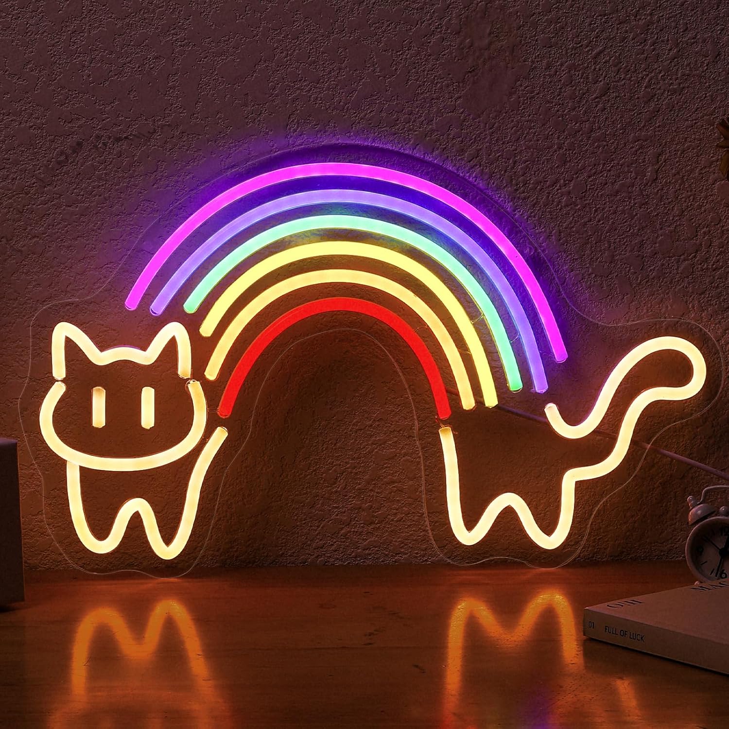 Gökkuşağı Kedi Neon Tabelası S - Baby Nursery Wall Lights incelemesi ve fiyatı