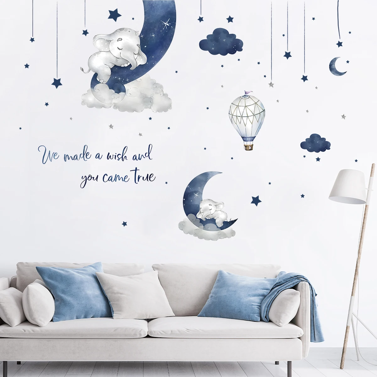 1 adet karikatür hayvan fil du - Baby Girl Nursery Quotes incelemesi ve fiyatı